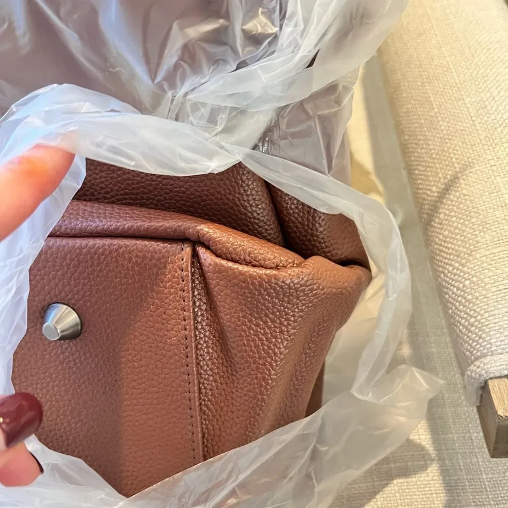 NWT Brouk Large Vegan Leather Duffle Bag Brown Fathers Day Gift